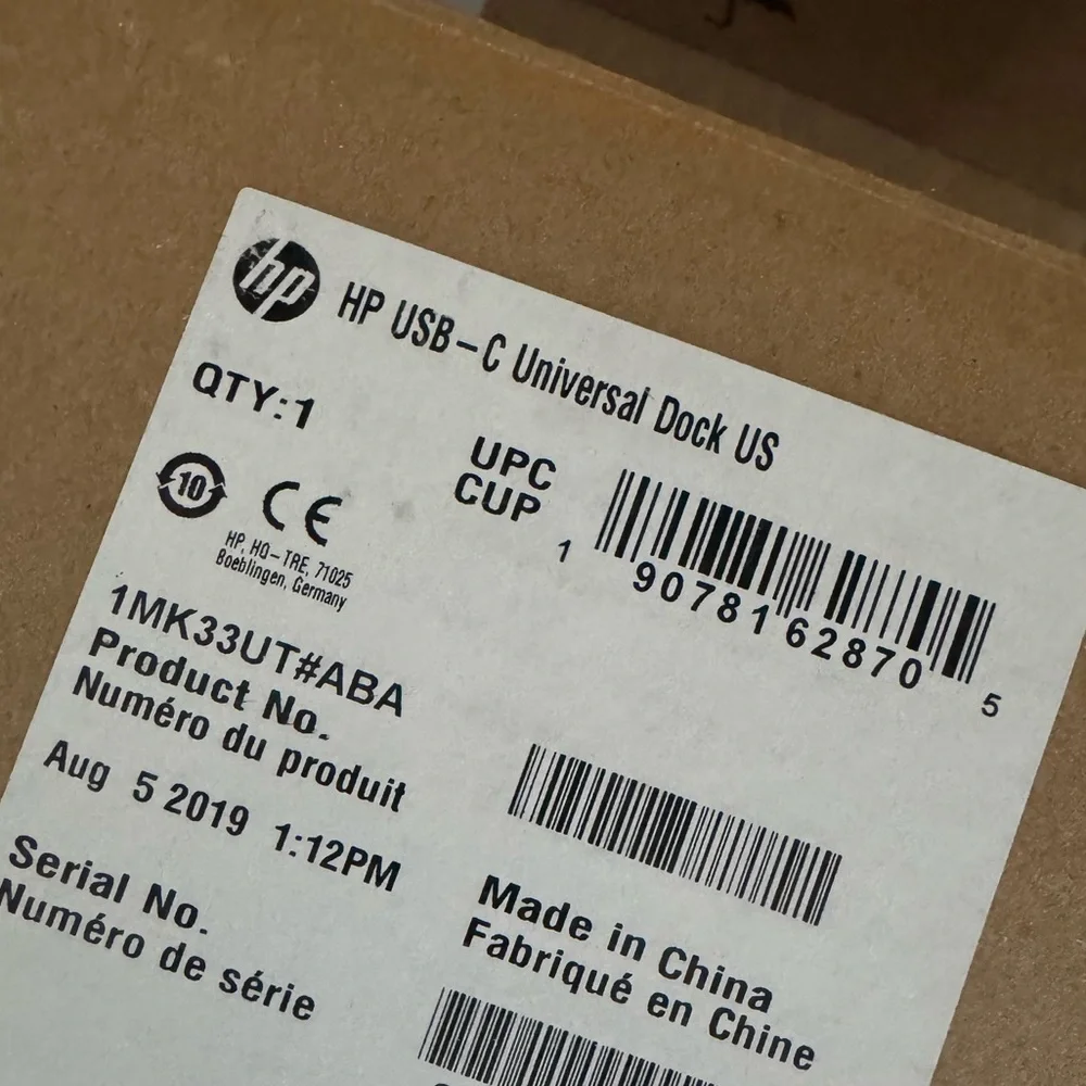 Brand new HP universal usb-c docking station